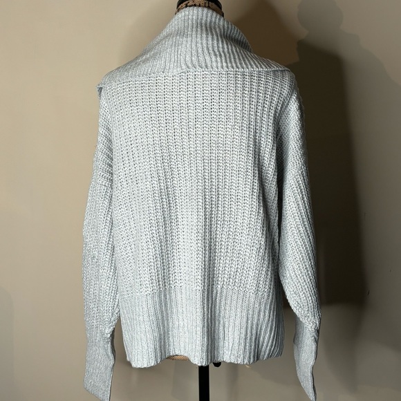 New ASHLEY STEWART Two Way Zip Ribbed Sweater Heather Grey Gray Size-3X - Picture 6 of 6